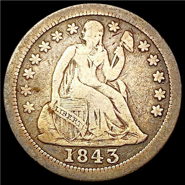 1843 O Seated Liberty Dime NICELY CIRCULATED