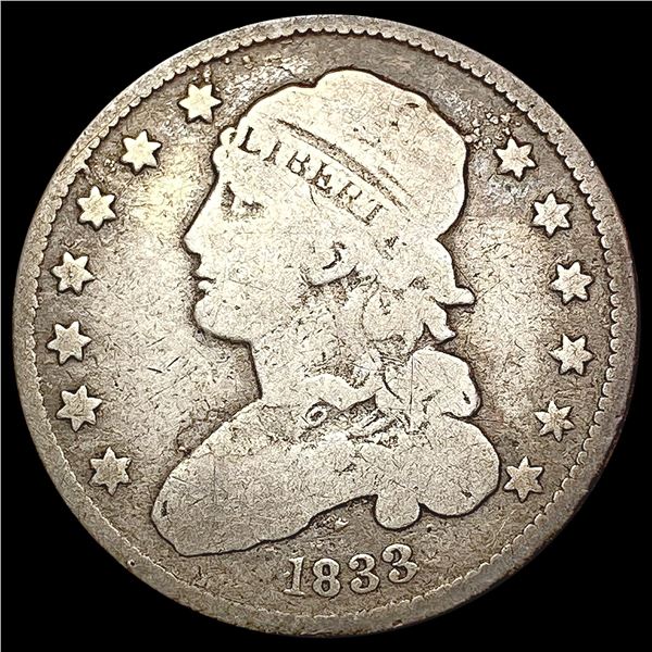 1833 Capped Bust Quarter NICELY CIRCULATED
