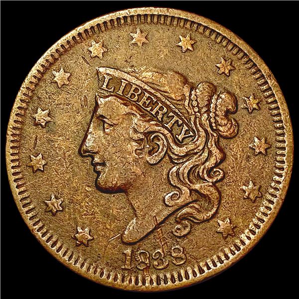 1838 Coronet Head Cent CLOSELY UNCIRCULATED