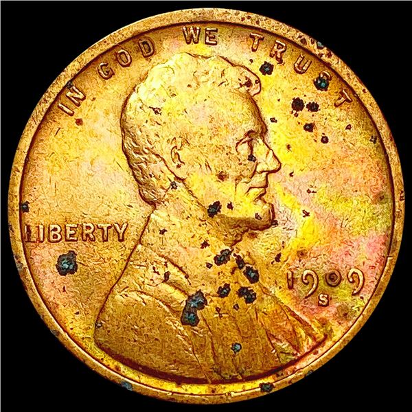 1909 S Wheat Cent LIGHTLY CIRCULATED