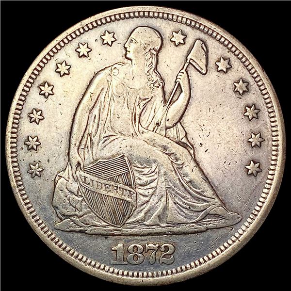 1872 Seated Liberty Dollar LIGHTLY CIRCULATED