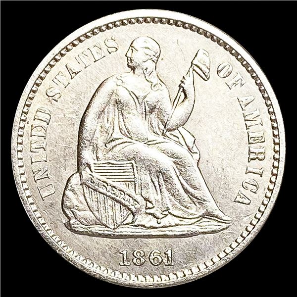 1861/0 Seated Liberty Half Dime UNCIRCULATED