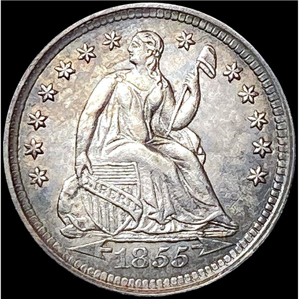 1855 Arws Seated Liberty Half Dime UNCIRCULATED