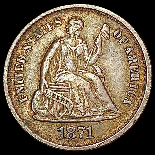 1871-S Seated Liberty Half Cent CLOSELY UNCIRCULATED