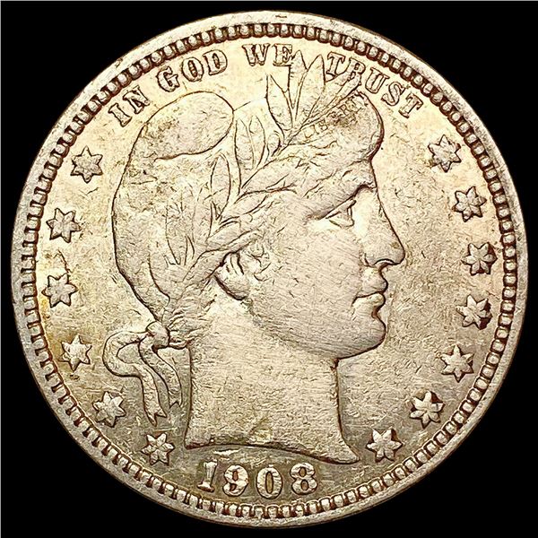 1908-D Barber Quarter NICELY CIRCULATED