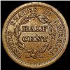 Image 2 : 1857 Braided Hair Half Cent CLOSELY UNCIRCULATED