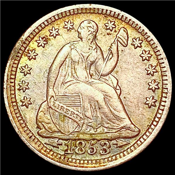 1853 Seated Liberty Half Dime LIGHTLY CIRCULATED