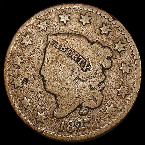 1827 Coronet Head Large Cent NICELY CIRCULATED