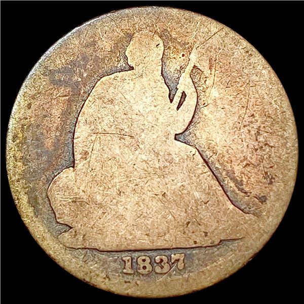 1837 Small Date Seated Liberty Dime NICELY CIRCULATED