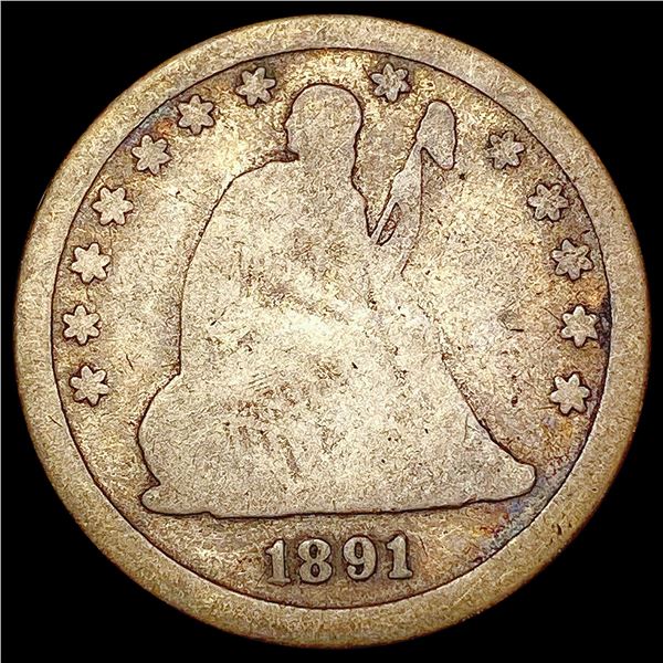 1891-O Seated Liberty Quarter NICELY CIRCULATED