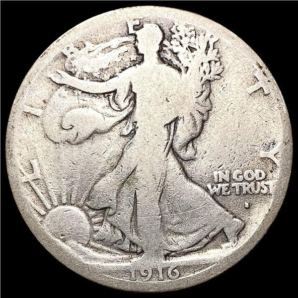 1916 S Walking Liberty Half Dollar NICELY CIRCULATED