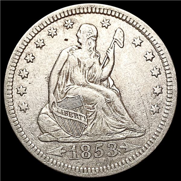 1853 Seated Liberty Quarter CLOSELY UNCIRCULATED