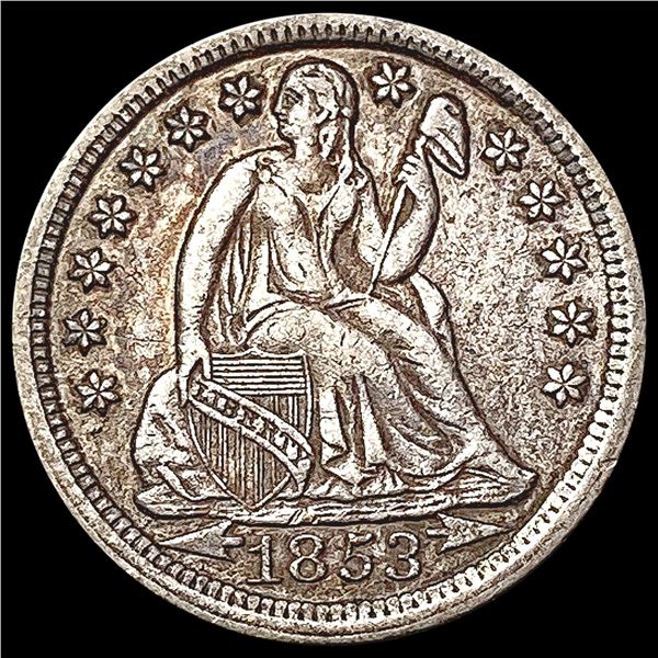 1853 Seated Liberty Dime CLOSELY UNCIRCULATED