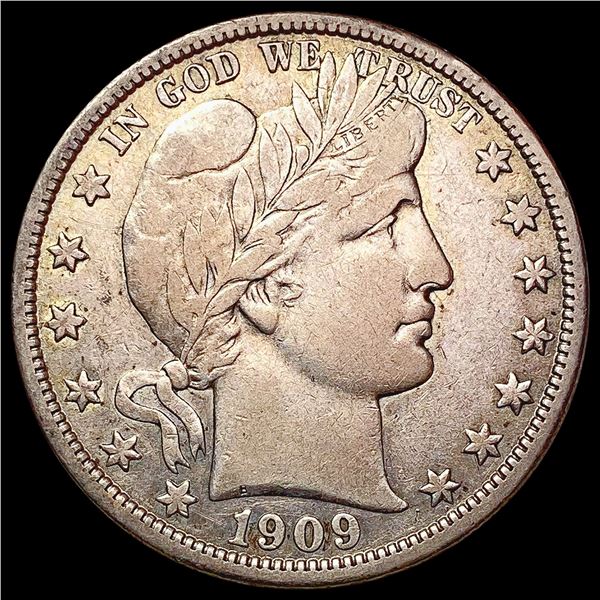 1909 Barber Half Dollar LIGHTLY CIRCULATED