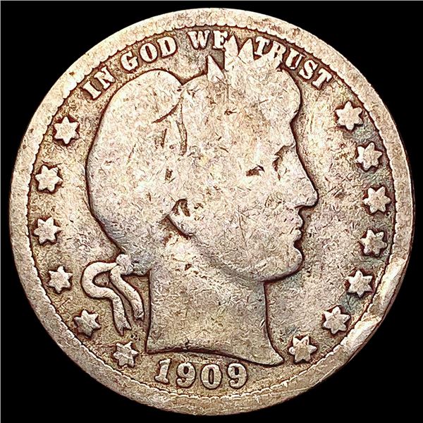 1909-O Barber Quarter NICELY CIRCULATED