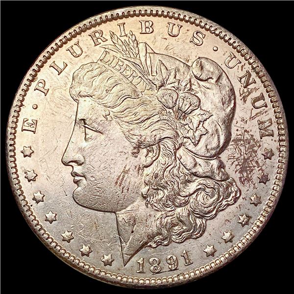 1891-CC Morgan Silver Dollar CHOICE AU