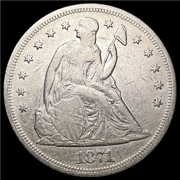 1871 Seated Liberty Dollar LIGHTLY CIRCULATED