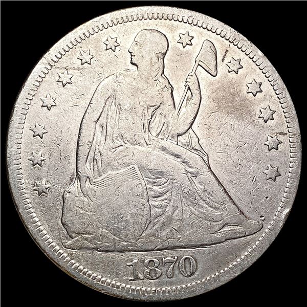 1870 Seated Liberty Dollar NICELY CIRCULATED