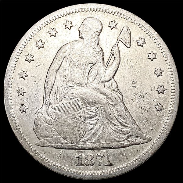 1871 Seated Liberty Dollar LIGHTLY CIRCULATED