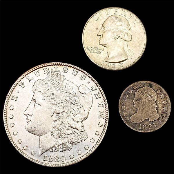 1821-1939 US Type Coinage Lot [3 Coins] HIGH GRADE