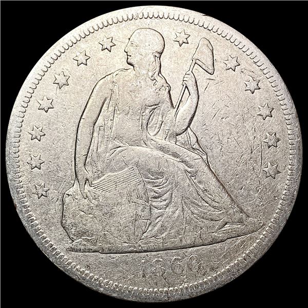 1860-O Seated Liberty Dollar LIGHTLY CIRCULATED