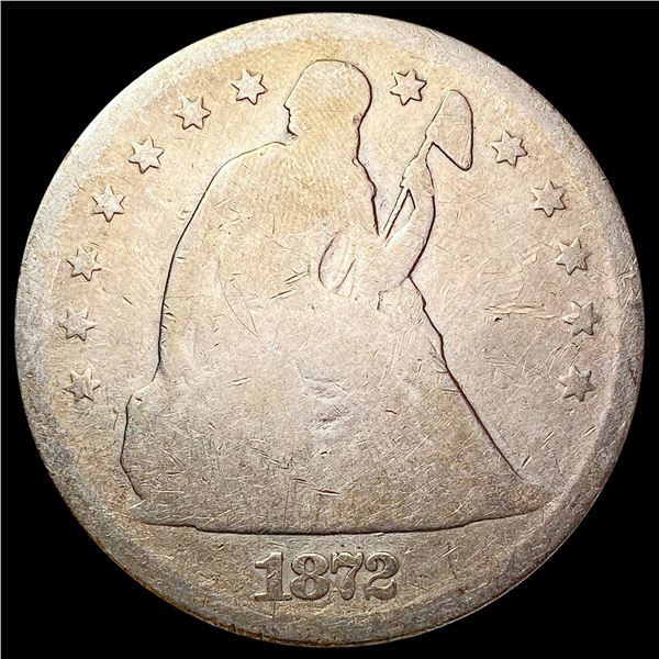 1872 Seated Liberty Dollar NICELY CIRCULATED