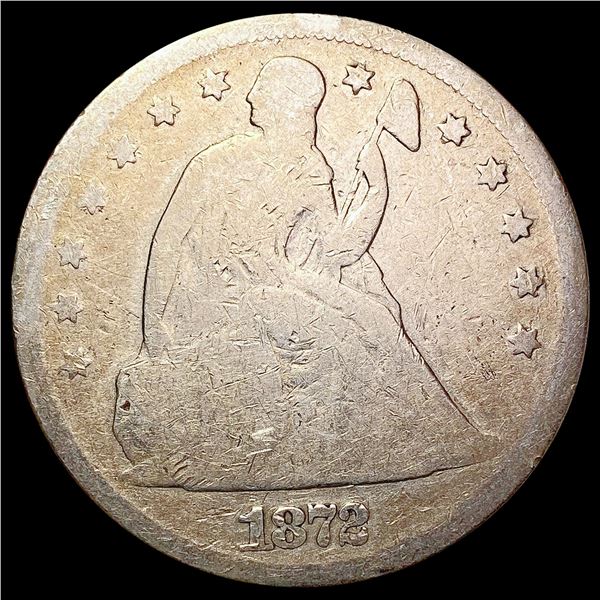 1872 Seated Liberty Dollar NICELY CIRCULATED