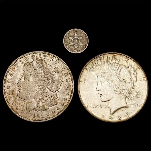 1851-1926 US Type Coinage Lot [3 Coins] HIGH GRADE
