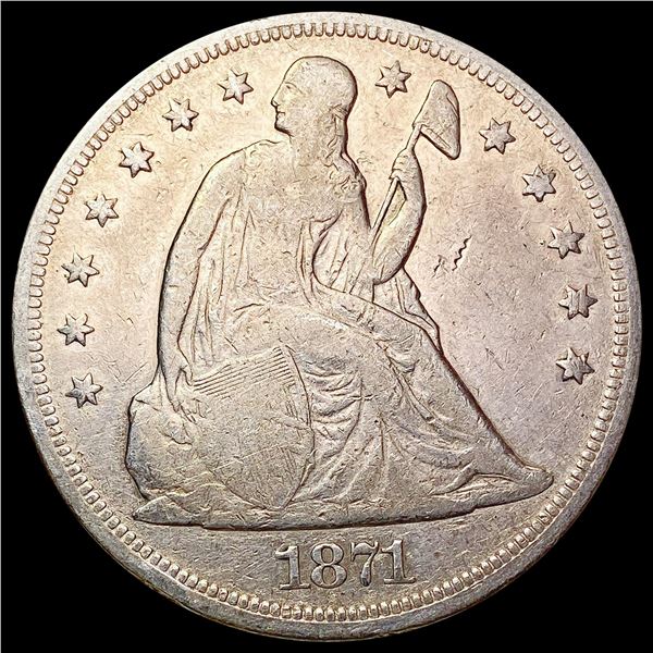 1871 Seated Liberty Dollar LIGHTLY CIRCULATED
