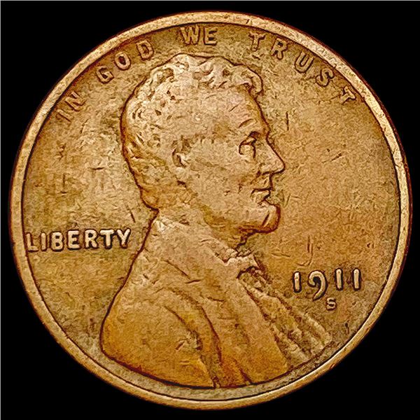 1911-S Wheat Cent CLOSELY UNCIRCULATED