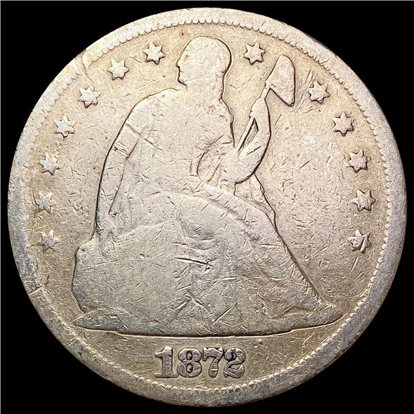1872 Seated Liberty Dollar NICELY CIRCULATED
