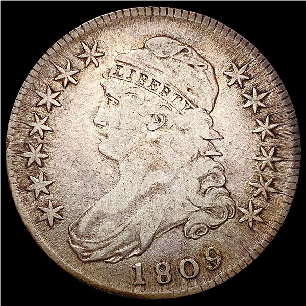 1809 Capped Bust Half Dollar LIGHTLY CIRCULATED