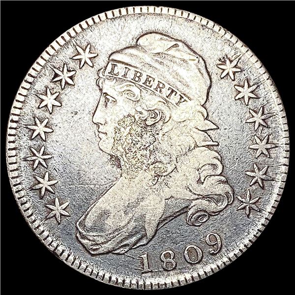 1809 Capped Bust Half Dollar NICELY CIRCULATED