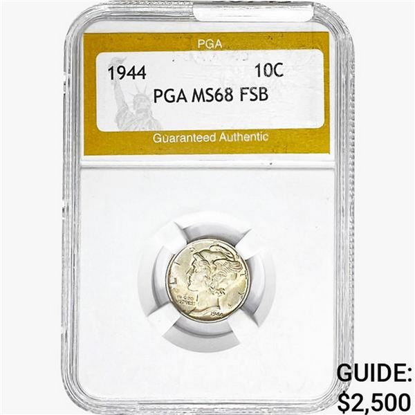 1944 Mercury Silver Dime PGA MS68 FSB