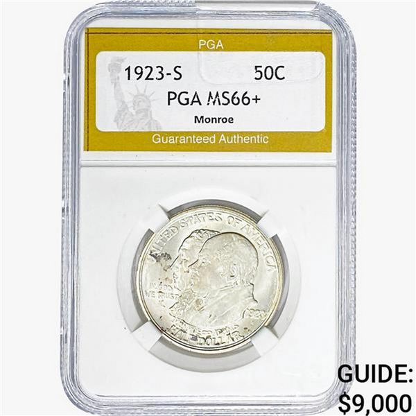 1923-S Monroe Half Dollar PGA MS66+