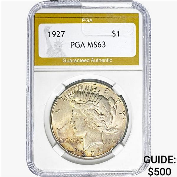1927 Silver Peace Dollar PGA MS63