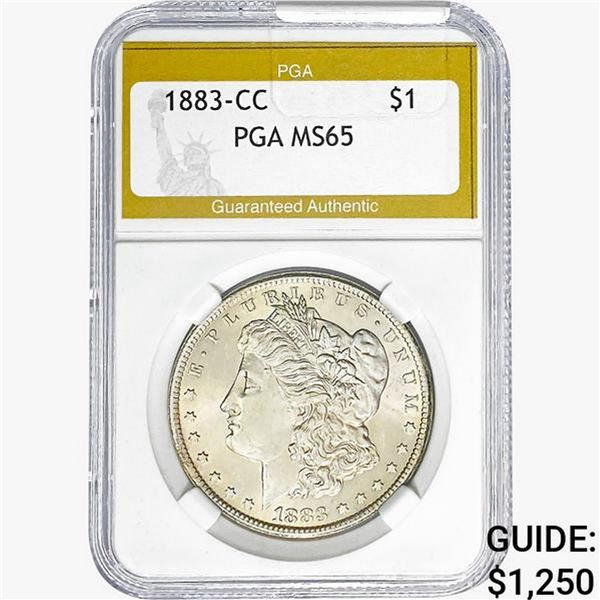 1883-CC Morgan Silver Dollar PGA MS65