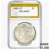 Image 1 : 1883-CC Morgan Silver Dollar PGA MS65