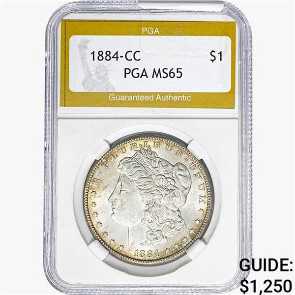 1884-CC Morgan Silver Dollar PGA MS65