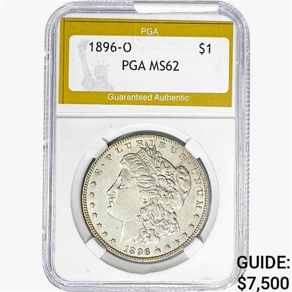 1896-O Morgan Silver Dollar PGA MS62