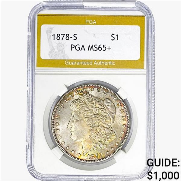 1878-S Morgan Silver Dollar PGA MS65+