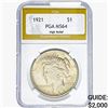 Image 1 : 1921 Silver Peace Dollar PGA MS64 HR