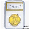 Image 1 : 1920 $20 Gold Double Eagle PGA MS64