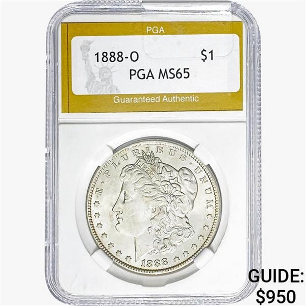 1888-O Morgan Silver Dollar PGA MS65