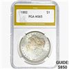 Image 1 : 1882 Morgan Silver Dollar PGA MS65