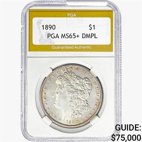 1890 Morgan Silver Dollar PGA MS65+ DMPL