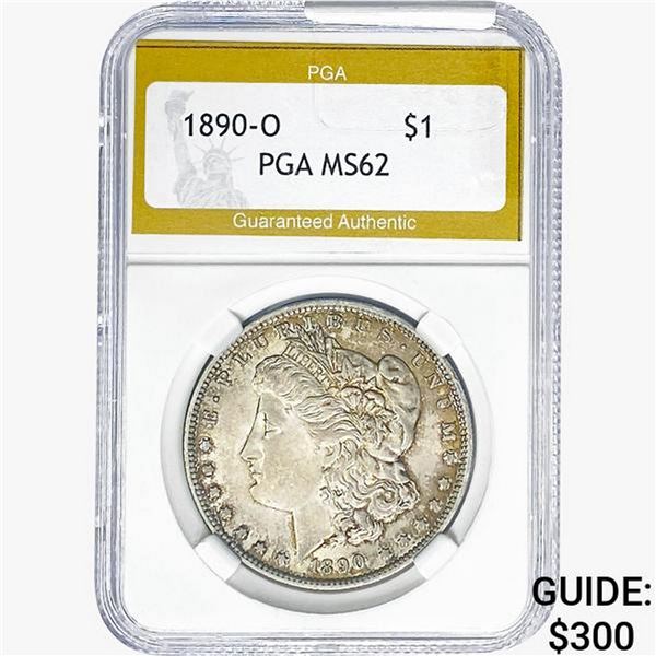 1890-O Morgan Silver Dollar PGA MS62
