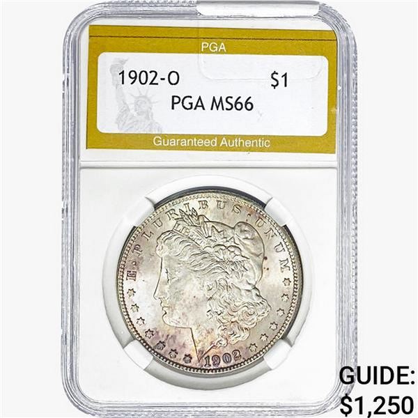 1902-O Morgan Silver Dollar PGA MS66