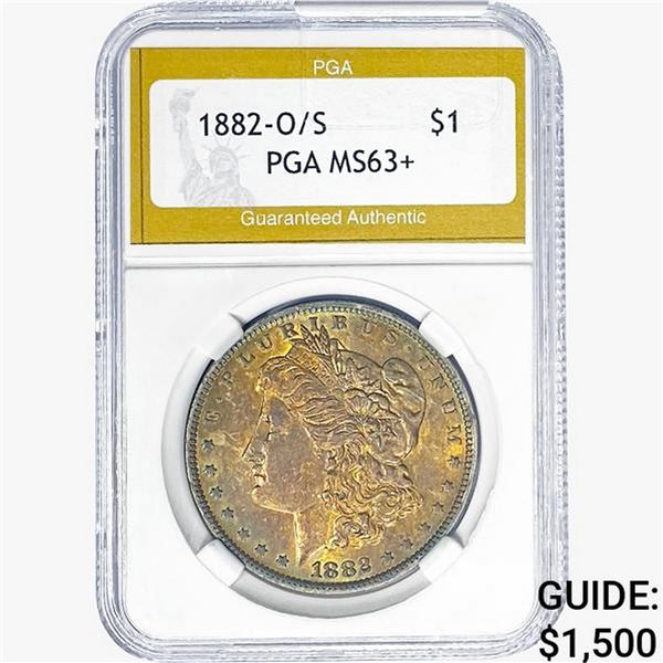 1882-O/S Morgan Silver Dollar PGA MS63+
