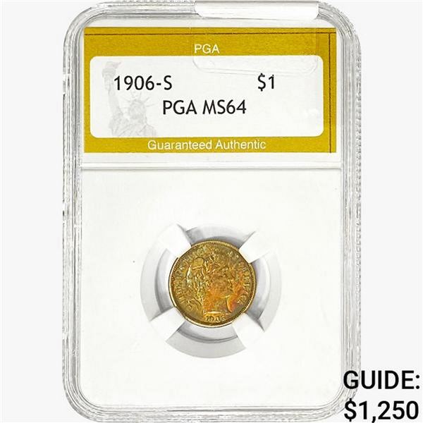 1906-S Barber Dime PGA MS64